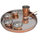 Geschirr Set Service f�r 6, Traditionelle Indische Thali Teller jeder Satz Gewicht: 2,5 kgvon "Shalincraft"