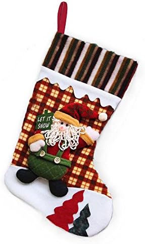 Angeloccur 18" Christmas Toys Fillers Stockings for Christmas Decorative Candy Gift Savings Bags