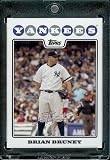2008 Topps New York Yankees LIMITED EDITION Team Edition Baseball Card # 44 Brian Bruney - MLB Trading Card - In Protective Display Case