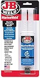 J-B Weld 50172 MarineWeld Marine Adhesive Epoxy Syringe - Dries White - 25ml