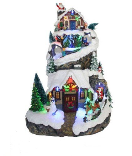 Forever Gifts Animated Christmas Tree with Village Scene