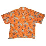 LIMITED EDITION: Mens NFL Super Bowl XLI 2007: Indianapolis Colts Hawaiian Short Sleeve Summer Shirt - Orange (Size: XL)