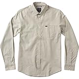 UPC 885236000563 product image for RVCA Men's That'll Do Oxford Long Sleeve Shirt, Khaki, Medium | upcitemdb.com