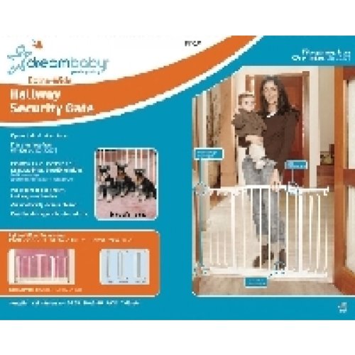Dreambaby Pressure Mount Hallway Gate with Extensions, White