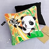 Onitiva - [Kung Fu Panda] Embroidered Applique Pillow Cushion / Floor Cushion (19.7 by 19.7 inches)