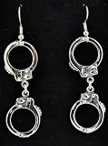 Hand Cuff Earrings Gothic Metal Rock Glam Punk Tattoo
