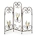 Arabian-Style Decorative Fireplace Screen with 3 Candle Holders 31