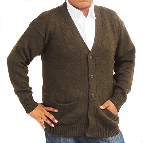 CELITAS DESIGN Men's Cardigan Alpaca Vneck Buttons and Pockets