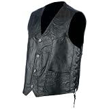 Rocky Ranch Hides Rock Leather Biker VEST-3X