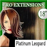 18″ Inch #613 Platinum Leopard Highlight Streaks Pro Extensions Premier Human Hair Extensions