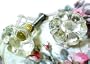 Vintage Glass Knobs ~ Shabby Chic Cabinet or Drawer Crystal Clear Glass Pulls ~ Set of 6 ~ Flower