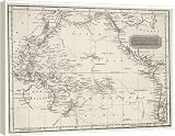 MAPS/PACIFIC OCEAN - 16 Inch Canvas Print (40 cm) by Mary Evans