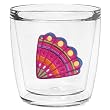 Caribbean Fan Shell 12 oz Double-Old-Fashioned Insulated Beverage Tumbler, Clear