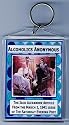 10 Piece Gift Set MAN ON THE BED FIRST 12 STEP CALL JACK ALEXANDER'S 1941 SATURDAY EVENING POST ILLUSTRATION and HOW IT WORKS EXCERPT QUOTE DOUBLE SIDED BIG KEY CHAINS