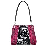 Monster High Zipper Skull Tote Bag - Pink and Black