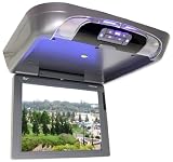 Tview T1591dvfd All in One Huge 15-Inch Flip Down, Roof Mount Car Monitor (Grey)