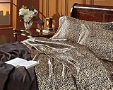 Scent Sation 100KCBCMLEOP Charmeuse Leopard Print King Sheet Set