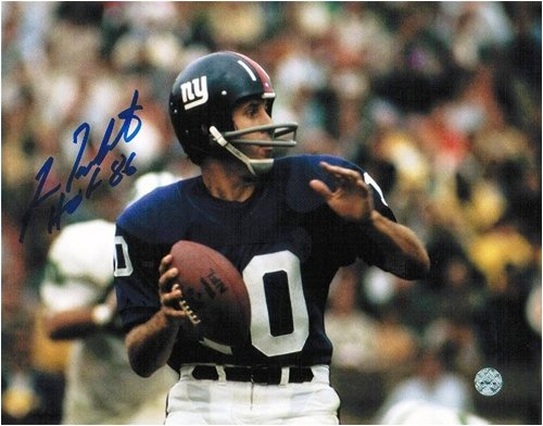 Fran Tarkenton Autographed/Hand Signed New York Giants 8x10 Photo Inscribed 