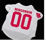 Officially Licensed by NCAA -(University of Wisconsin) Wisconsin Badgers Dog Football Jersey- Large