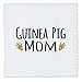 3dRose qs_154048_3 Guinea Pig Mom for Pet Owners Cavy Rodent Family Pets with Brown Paw Prints Footprints Quilt Square, 8 by 8-Inch