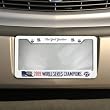New York Yankees 2009 World Series Champions White Plastic License Plate Frame