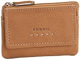 Fossil Womens Leather Coin Purse - Pop Stitch Key Coin Purse (Color: Saddle)