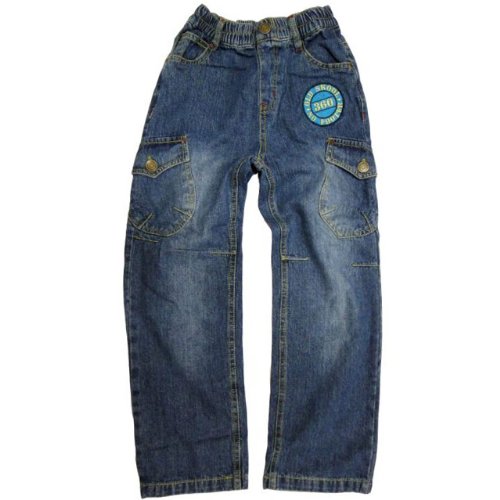 キッズ・男の子ジーンズ・ウエストゴムデニムパンツ　カーゴパンツ（子供用）110cm 120cm 130cm