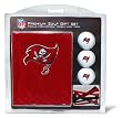 NFL Tampa Bay Buccaneers Embroidered Golf Towel (3 Golf Balls/12 Tee Gift Set)