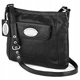 Liz Claiborne Central Leather Crossbody - Black