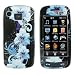 Blue Hawaiian Flower Design Snap on Hard Cover Protector Faceplate Skin Case for At&t Samsung Impression A877 + Belt Clip