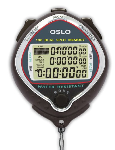 Oslo The Silver 100 OSLO 100 Dual Memory Stopwatch Countdown and Stroke Rate