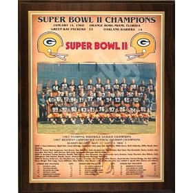 1967 Green Bay Packers Super Bowl Champions Plaque by Executive Sports Group