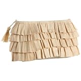 Mar Y Sol Billie Raffia Ruffle Clutch