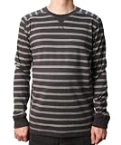 51ErASIoFjL. SL160  Quiksilver Mens Snitted Pull Over Sweater Dark & Light Gray Striped
