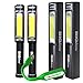 2 PACK Nebo 6306 Big Larry 400 lumen Flashlight Super Bright COB LED Magnetic Worklight with EdisonBright USB powered reading light bundle
