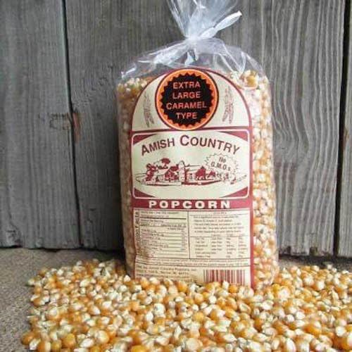 (3) 2 lbs Bags XL Yellow Carmel Type Non-GMO Amish Country Popcorn 6 Pounds Total Pop Corn