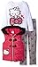Hello Kitty Girls' Puffer Vest with White Top and Gray Bottom with Allover Print