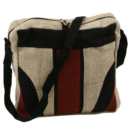 Hemp Fabric Shoulder Bag – Paneled W04S65F