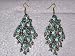 Gift For Women's Earrings-2 Antique Sky Blue Silver Finish Dangling Earrings (Brand New) Free Shipping