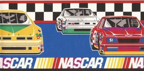 Wallpaper Border Nascar Racing Primary Colors by Village