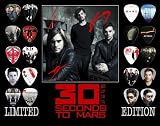 30 Seconds To Mars Framed 20 Guitar Pick Set Platinum