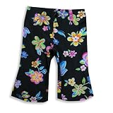 Rubbies - Girls Floral Print Capri, Black