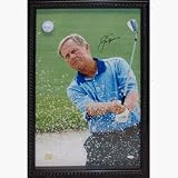 Jack Nicklaus Autographed In the Game Collage Framed 16.5 x 24 Photograph with Golf Ball