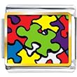 Golden Italian Charm Plated Word Autism Photo Golden Italian Charm Plated Word Autism Photo