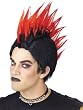 Emo Mens Gothic Wig Punk Rocker Scenester Theatre Costumes Accessory Mohawk Wig