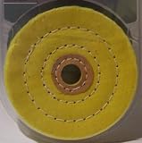 "ABC Products" - 4 In. x 1/2 Wide - 5/8 in. Arbor ~ Firm Buffing Pad (Yellow Cotton)