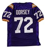 Glenn Dorsey Signed LSU Tigers Purple Jersey