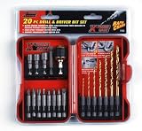KR Tools 11962 20-Piece X-TREME Drill and Driver Bit Set