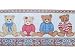 Paisley Teddies Nursery/Childrens Wallpaper Border (Two Rolls)
