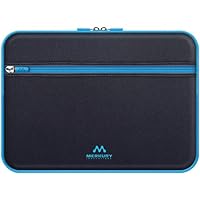 Merkury Innovations 12-Inch Solid Zipper Sleeve, Black/Blue